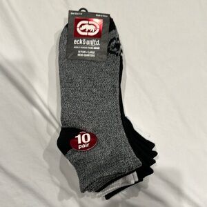 Ecko Unlimited Men's Gray, Black, and White Socks - 10 Pair Pack